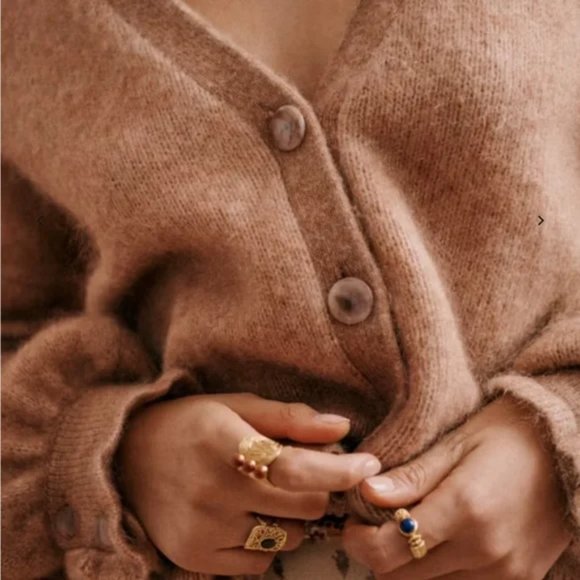 Sezane | Mia Cardigan in Camel - Picture 3 of 7